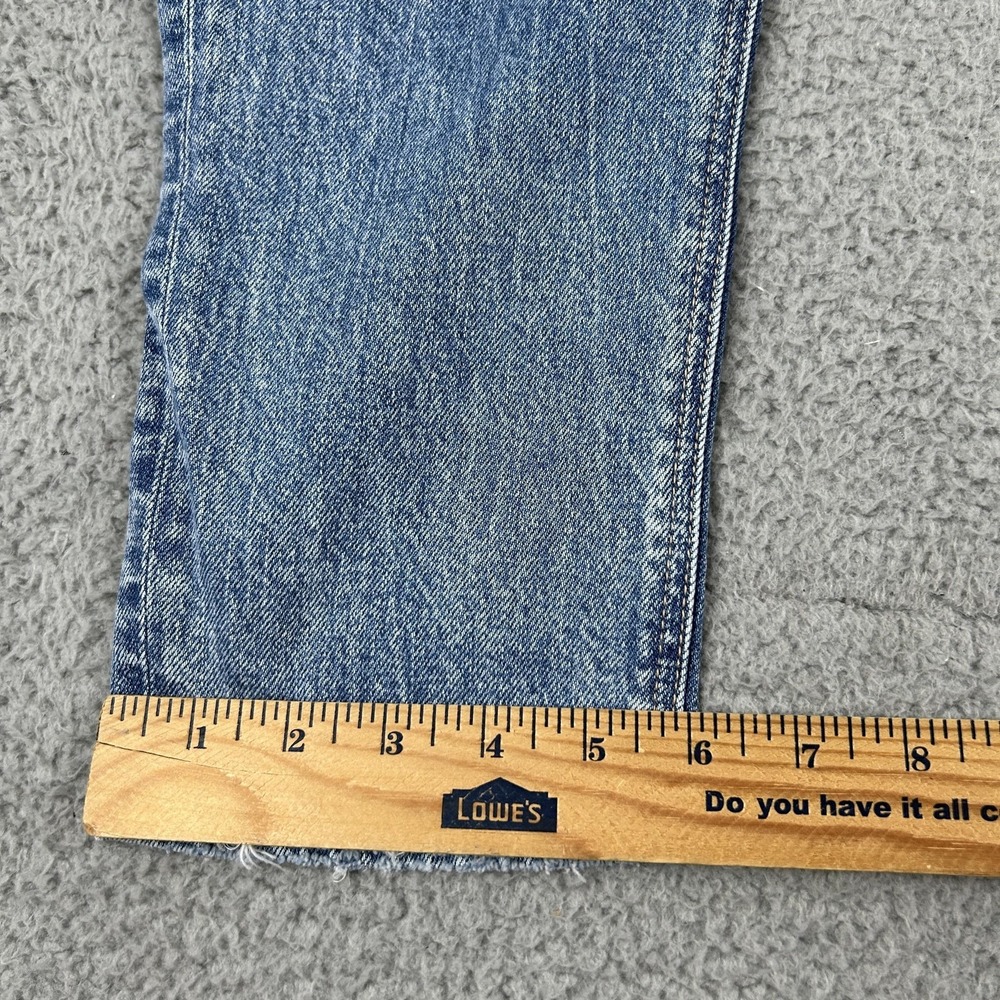 American Eagle Outfitters Jeans Womens 4 Blue Mom High Rise Ripped Knees X-Long - Picture 9 of 15